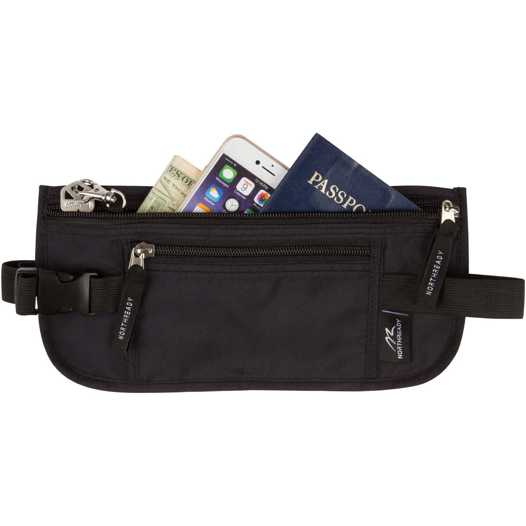 NorthReady Money Belt for Travel, Hidden Waist Pack with RFID Blocking Lining - Durable and Lightweight 11-1/8